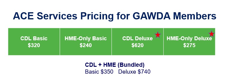 GAWDA ACE Driver Taining Pricing